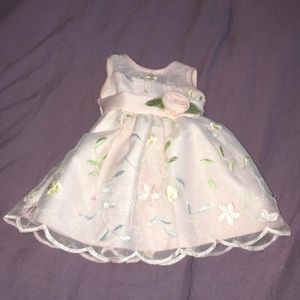 Pink and Flower Doll Dress